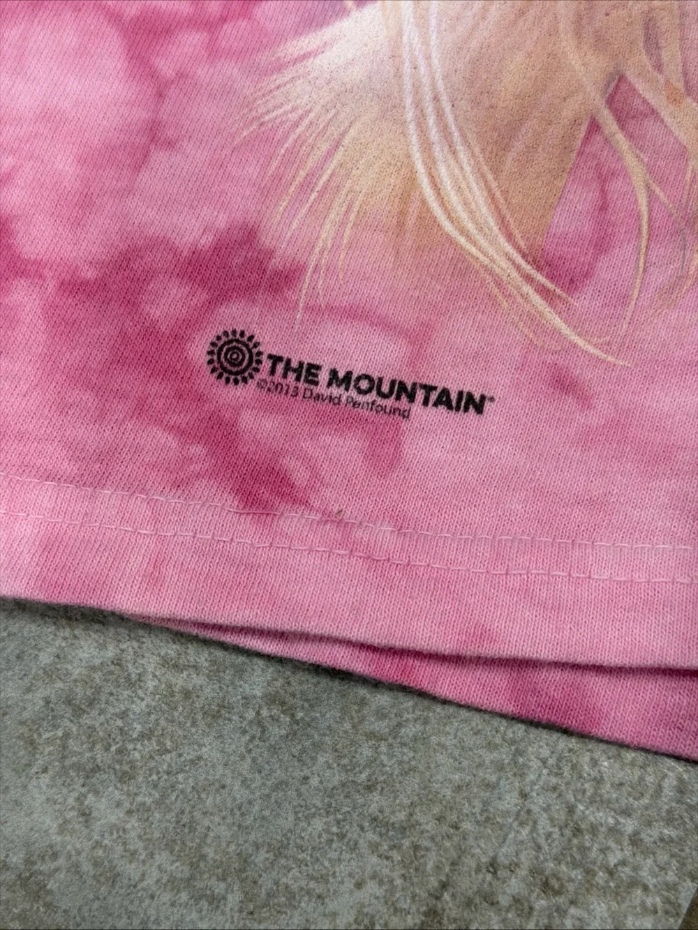 Girls The Mountain Pink Summer Unicorn Tie Dye T-Shirt Size Large